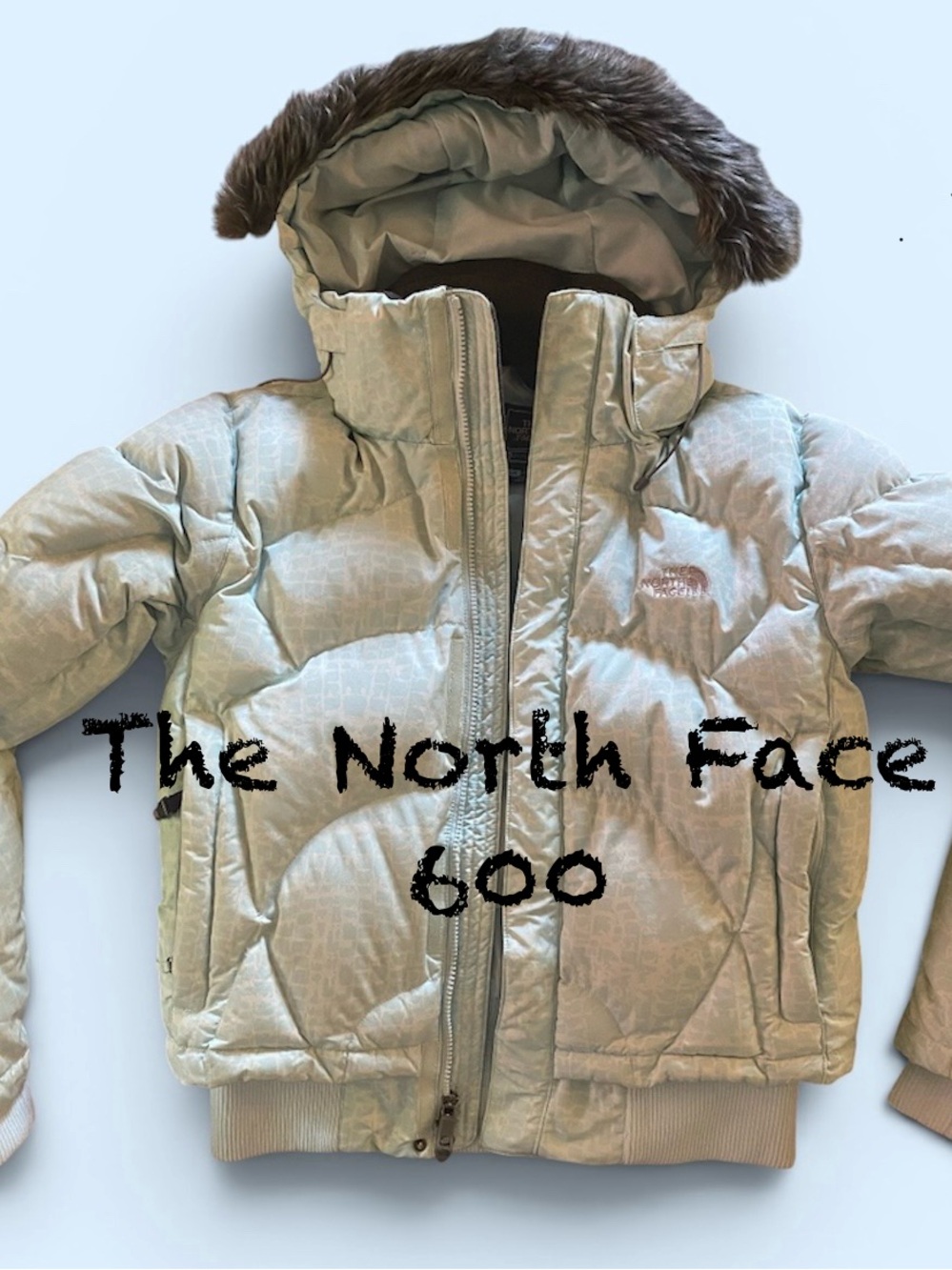 VTG The North Face Prodigy Jacket Women's Large Powder Blue 600 Down Puffer